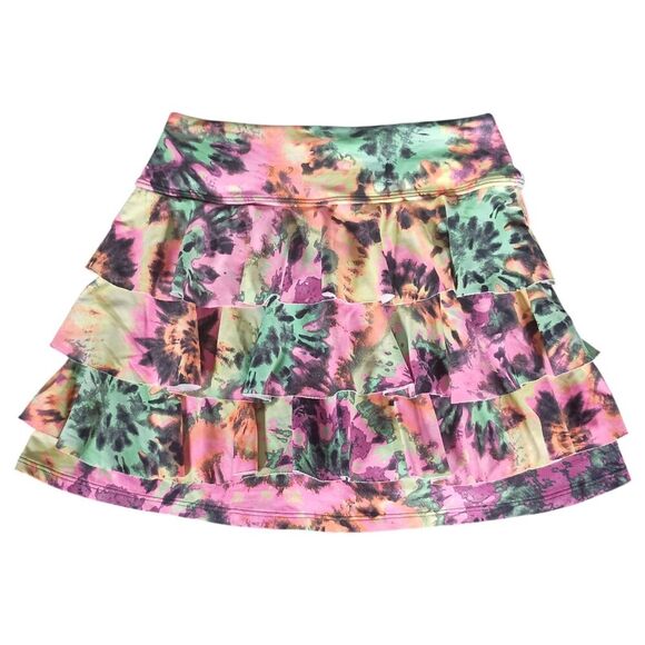 Dona Jo Skort S Womens Multicolor Short Polyamide All Seasons Abstract Pull On - Picture 2 of 5